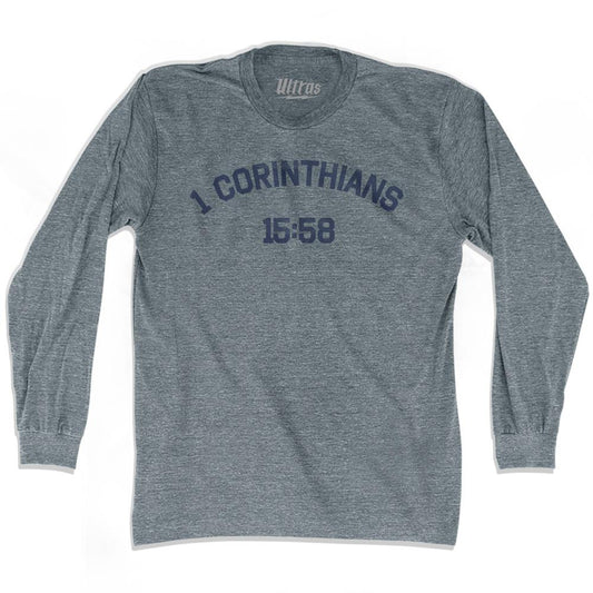 1 Corinthians 15 58 Adult Tri-Blend Long Sleeve T-Shirt