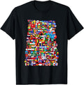 [100% Cotton]Countryballs world flags T-Shirt