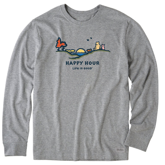 Men's Winnie Fall Happy Hour Long Sleeve Crusher Tee