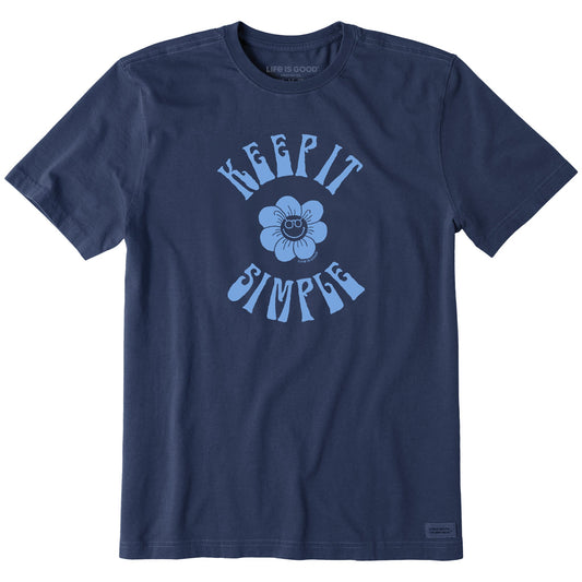 Men's Keep it Simple Happy Flower Short Sleeve Tee