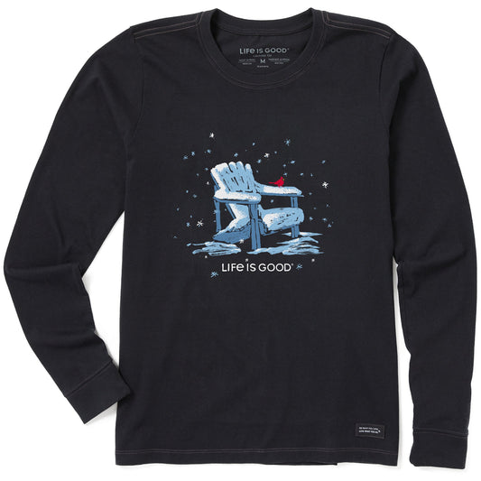 Women's Snowy Adirondack Cardinal Long Sleeve Crusher Tee