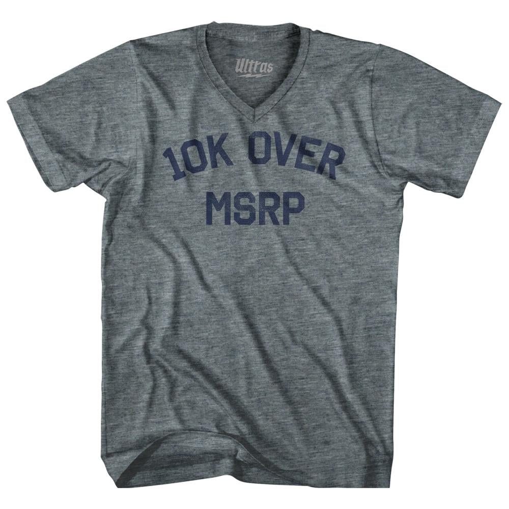 10K Over MRSP Tri-Blend V-Neck Womens Junior Cut T-Shirt