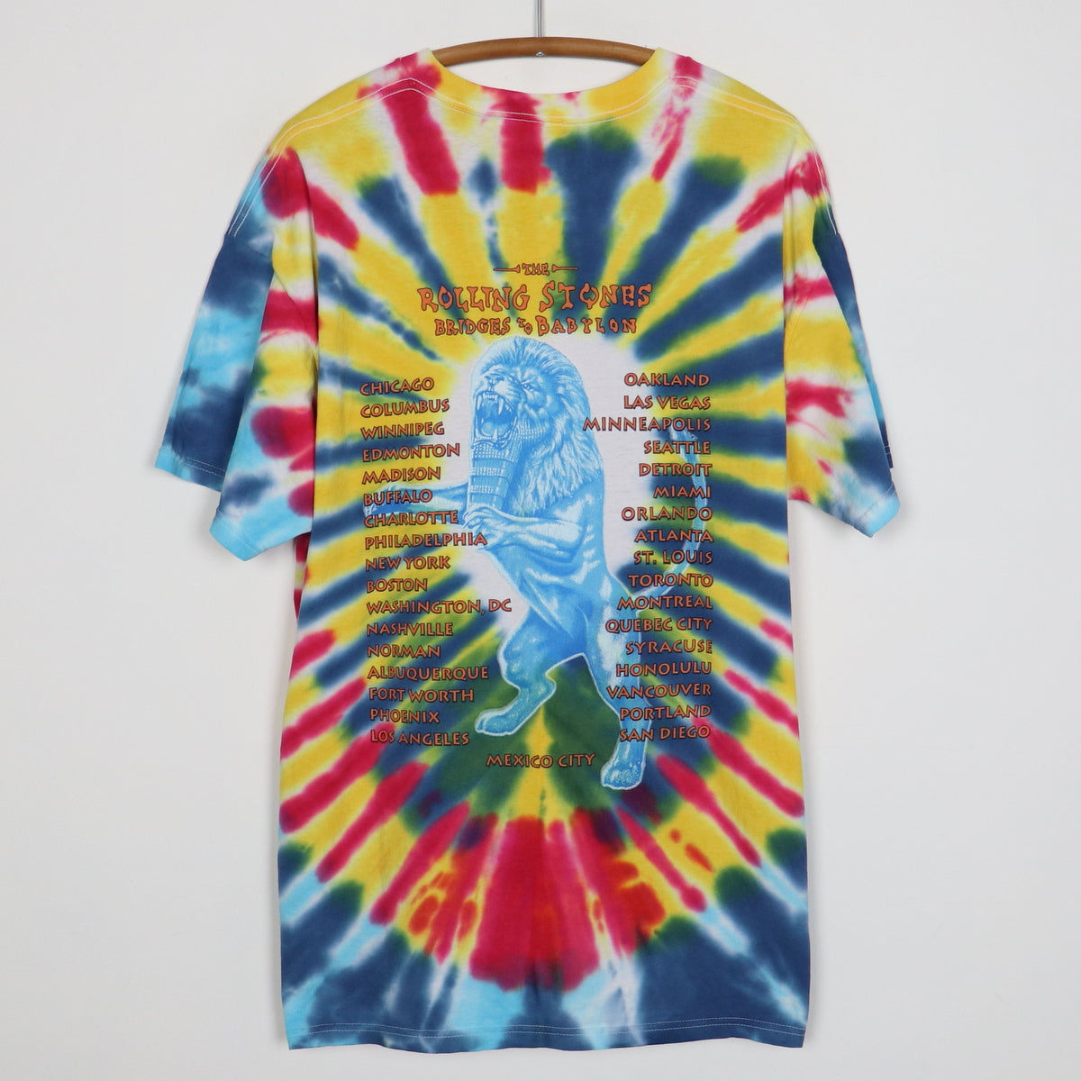 1997 Rolling Stones Bridges To Babylon Tie Dye Tour Shirt Style002