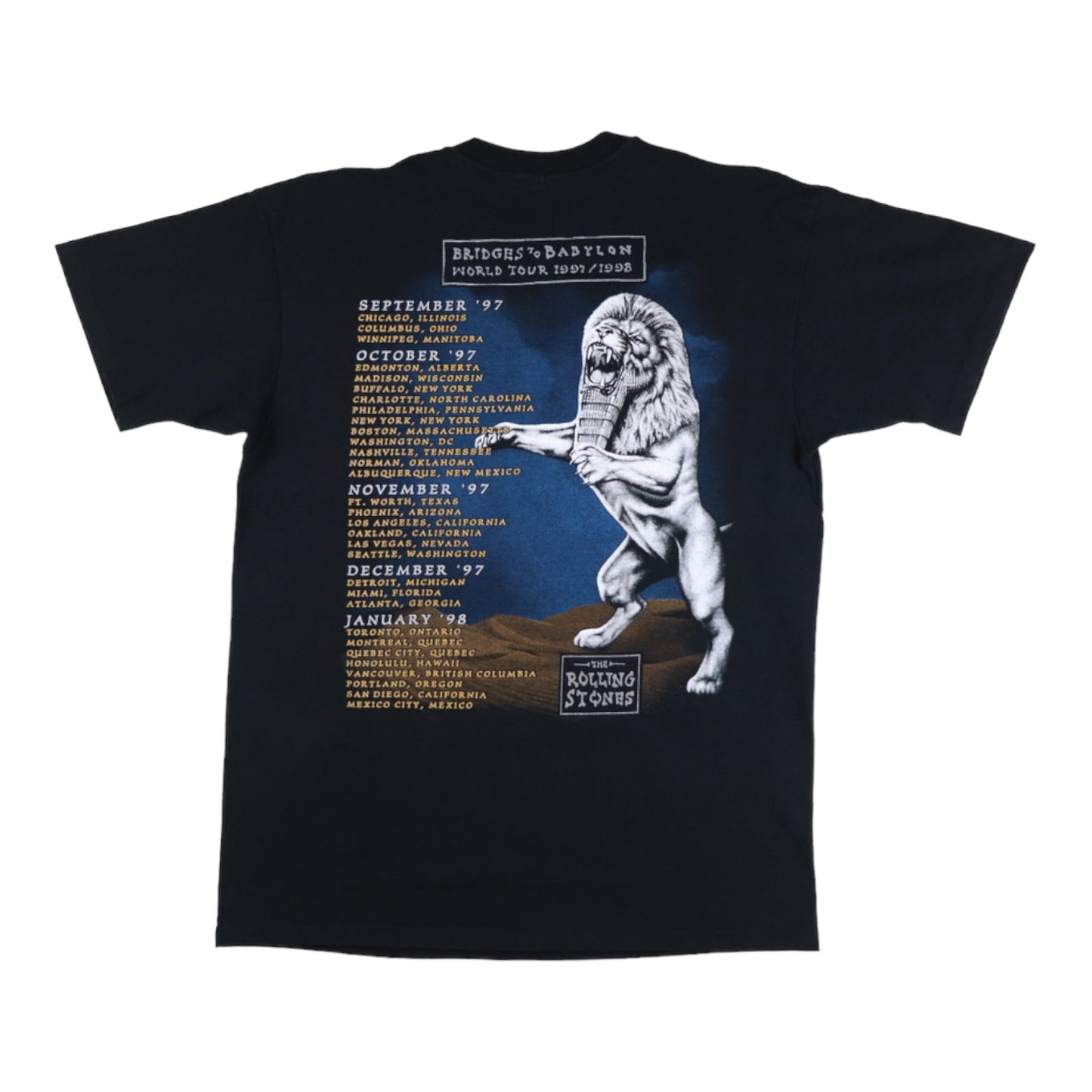 1997 Rolling Stones Bridges To Babylon Tour Shirt Style014