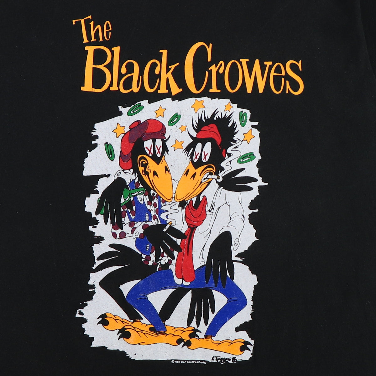 1990 Black Crowes Shake Your Money Maker World Tour Shirt Style001