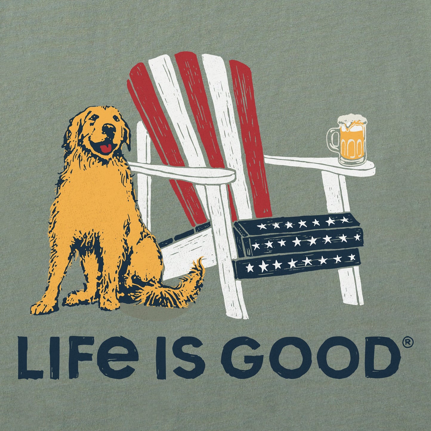 Men's American Adirondack Beer Short Sleeve Crusher Tee