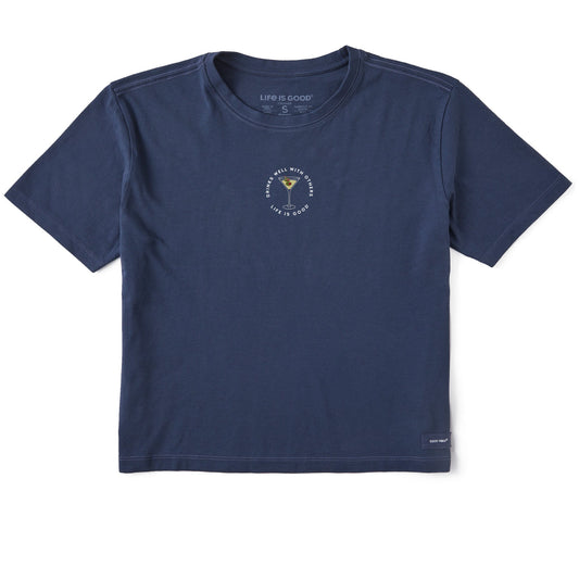 Women's Drinks Well with Others Martini Short Sleeve Crusher Boxy Tee