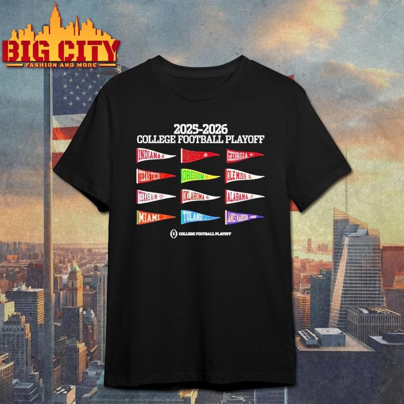 12 Team Pennant College Football Playoff 2025-26 Shirt