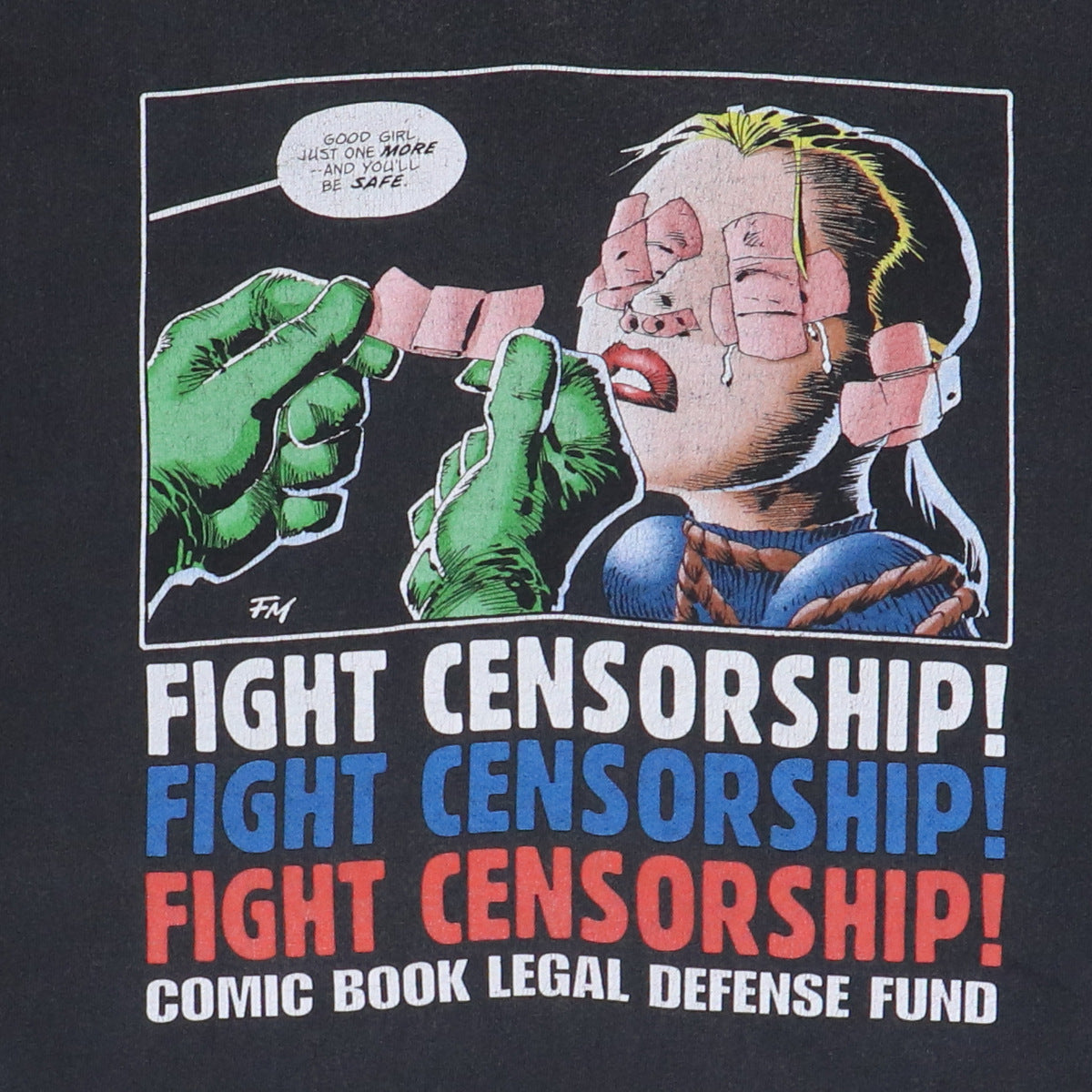 1990s Fight Censorship Comic Book Legal Defense Fund Shirt Style001