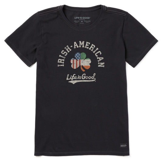 Women's Irish-American Clover Short Sleeve Crusher Tee