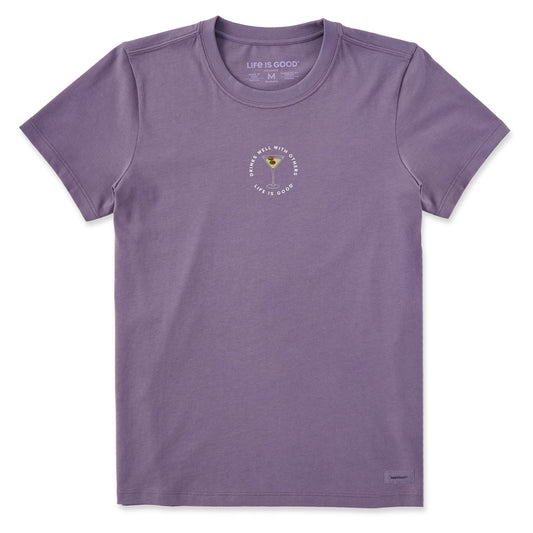 Women's Drinks Well with Others Martini Short Sleeve Crusher Tee