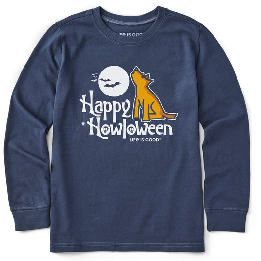 Kids Rocket Happy Howloween Long Sleeve Crusher Tee