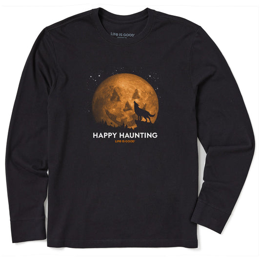 Men's Happy Haunting Long Sleeve Crusher Tee