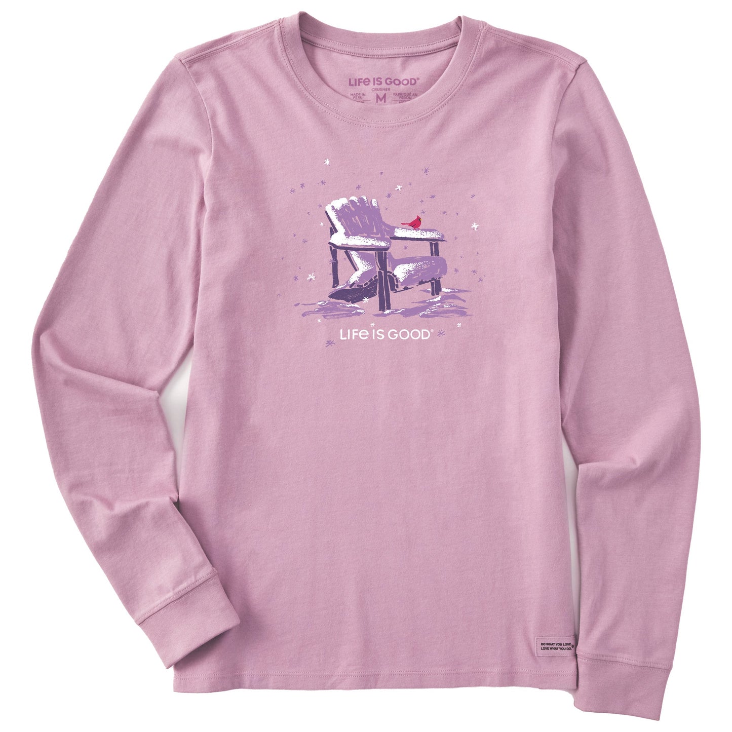 Women's Snowy Adirondack Cardinal Long Sleeve Crusher Tee