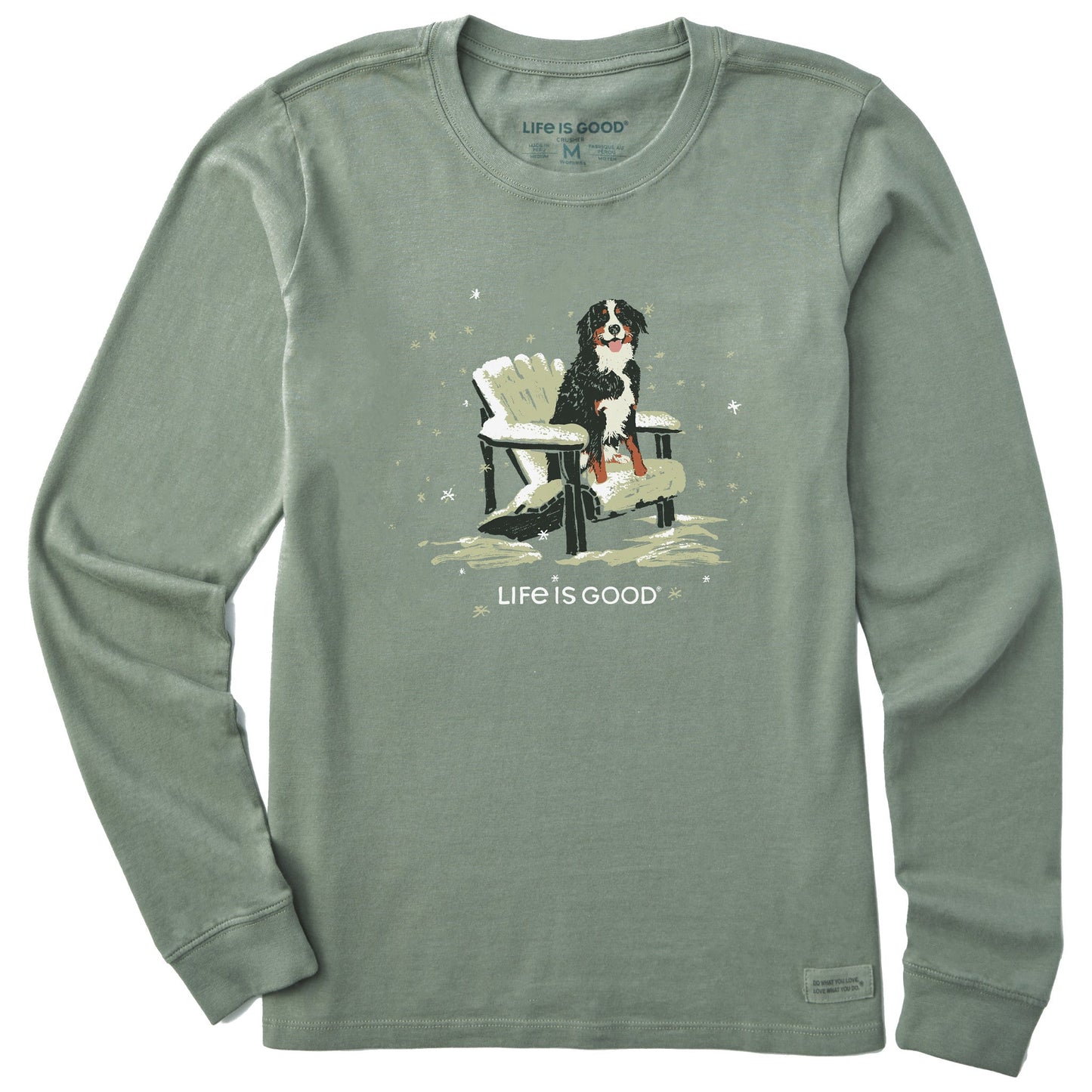 Women's Snowy Adirondack Bernese Long Sleeve Crusher Tee