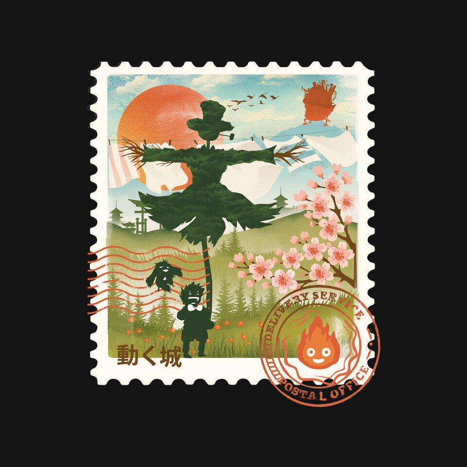 Howl's Moving Mail Stamp