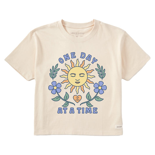 Women's One Day at a Time Sun Short Sleeve Crusher Boxy Tee
