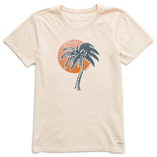 Women's Palm Tree Sunset Short Sleeve Crusher Tee