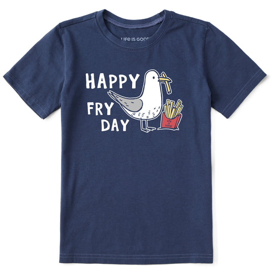 Kids Happy Fry Day Short Sleeve Crusher Tee Style001
