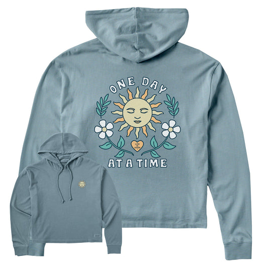 Women's One Day at a Time Sun Crusher Boxy Hoodie