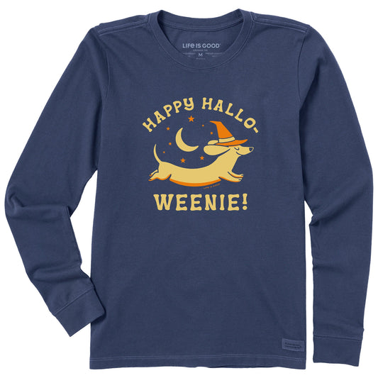 Women's Happy Hallo-Weenie Long Sleeve Crusher Tee