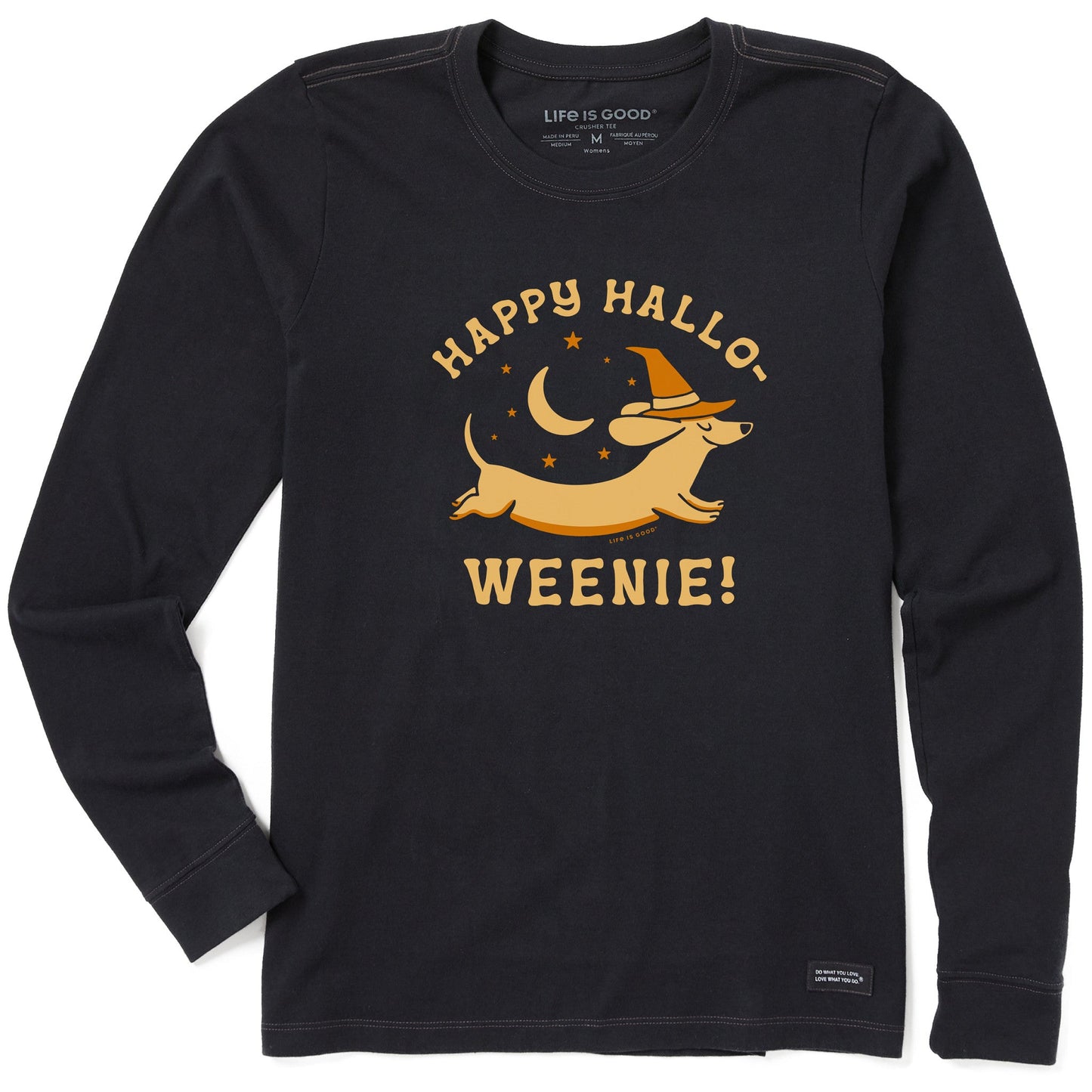 Women's Happy Hallo-Weenie Long Sleeve Crusher Tee