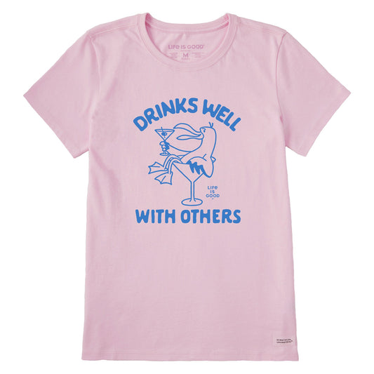 Women's Drinks Well with Others Seagull Martini Short Sleeve Tee