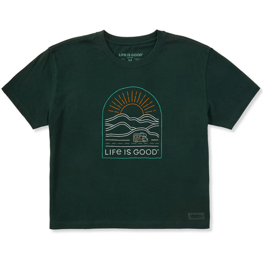 Women's On the Road Again Short Sleeve Crusher Boxy Tee
