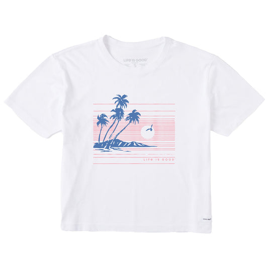 Women's Palms Sunset Short Sleeve Crusher Boxy Tee