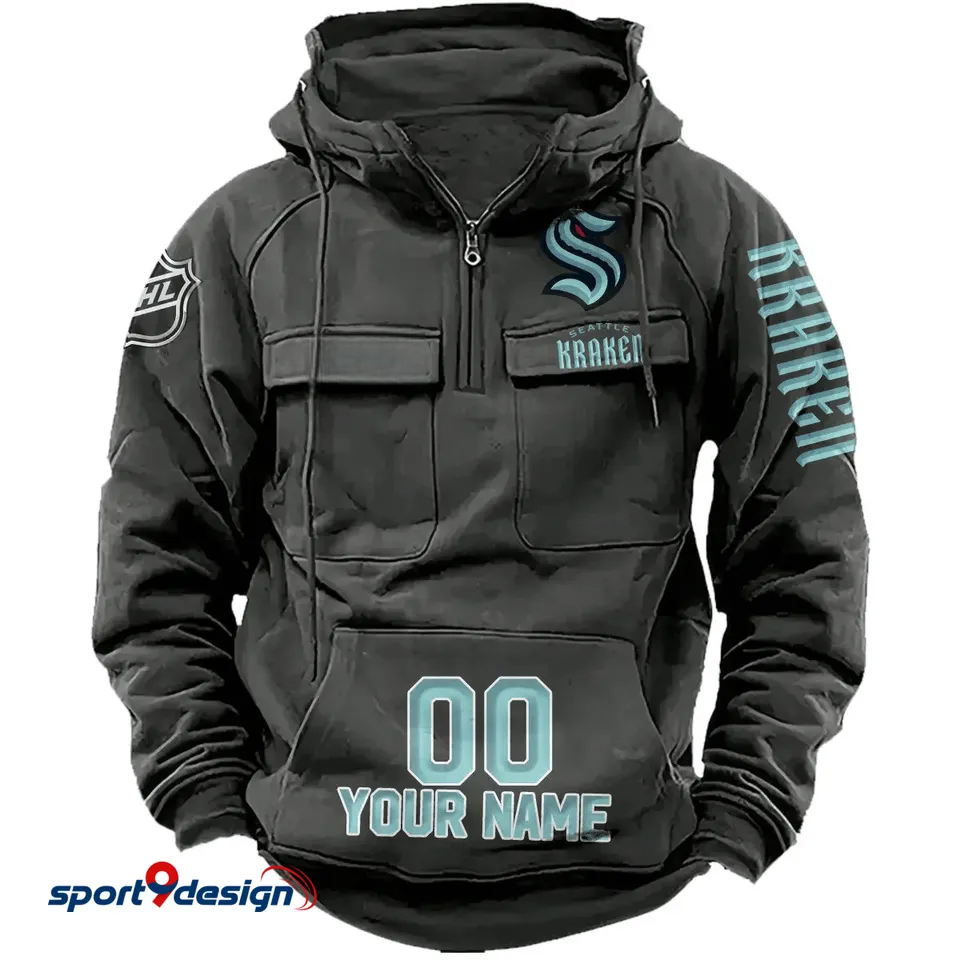 Seattle Kraken Vintage Men Hoodie