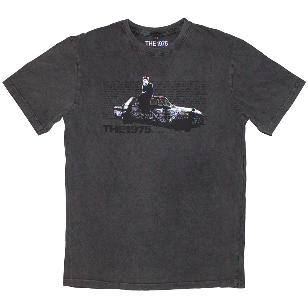 The 1975 | Official Stone Wash Band T-Shirt | Car Photo Stone Wash