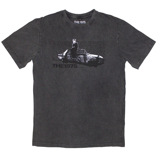 The 1975 | Official Stone Wash Band T-Shirt | Car Photo Stone Wash