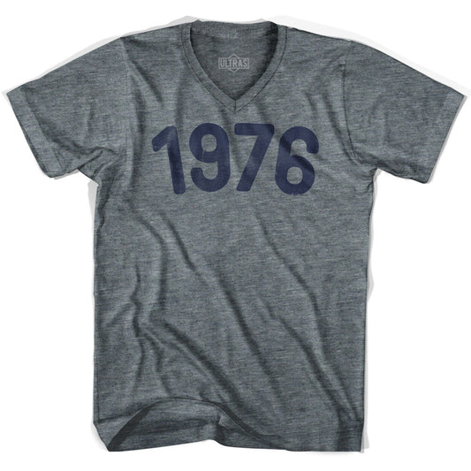 1976 Year Celebration Adult Tri-Blend V-neck T-shirt