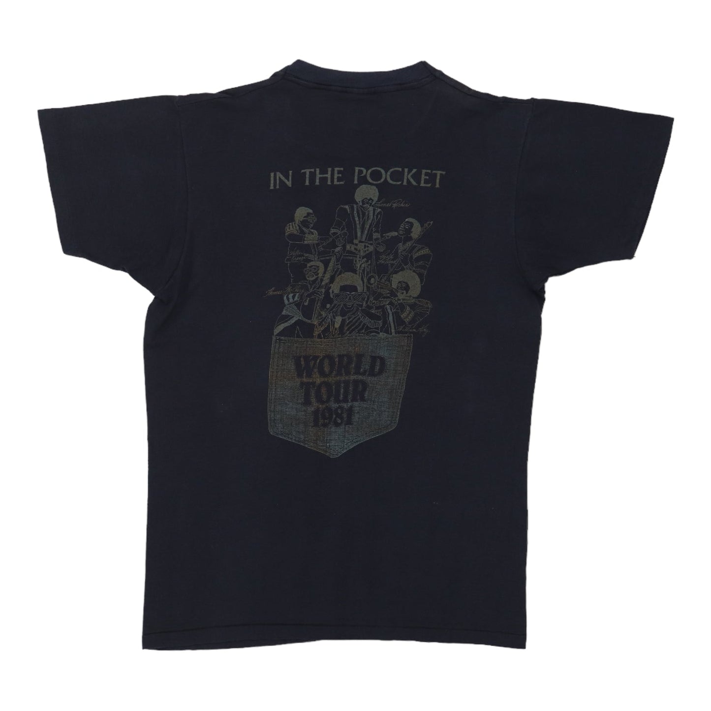 1981 Commodores In The Pocket World Tour Shirt Style001