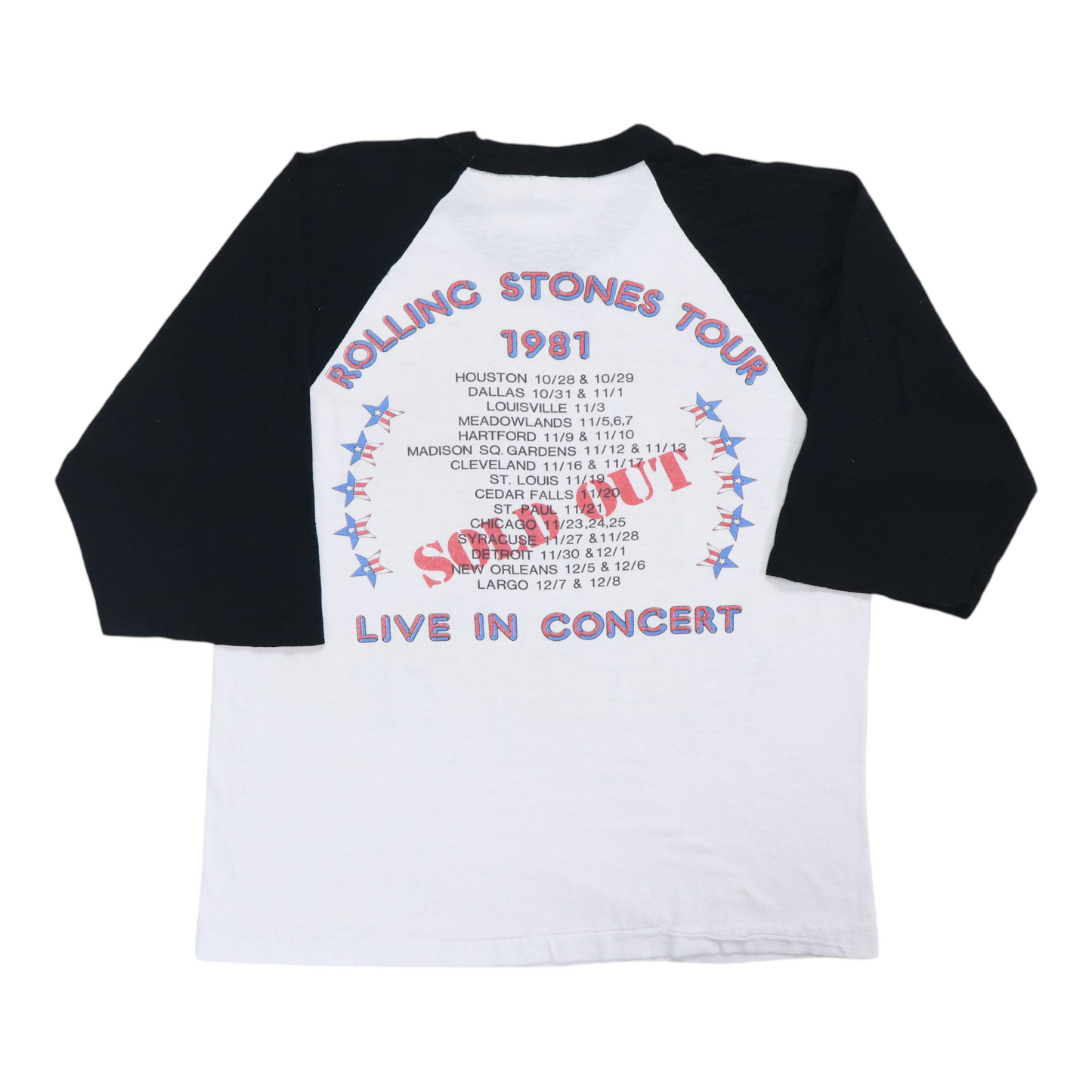 1981 Rolling Stones Tour Jersey Shirt Style004