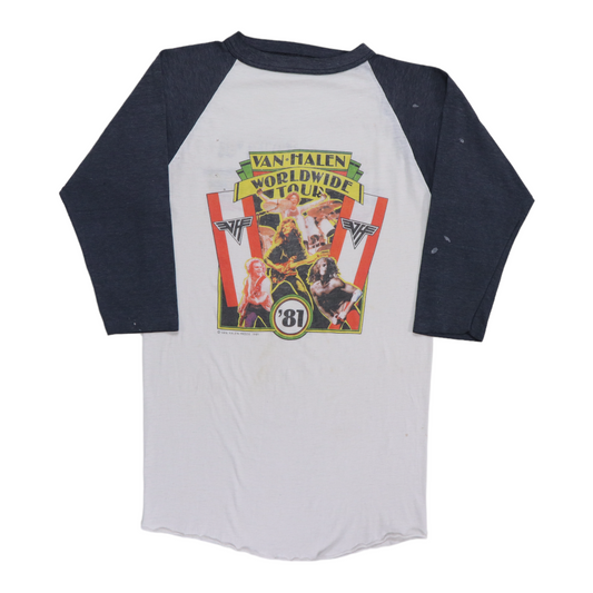 1981 Van Halen World Tour Jersey Shirt Style001