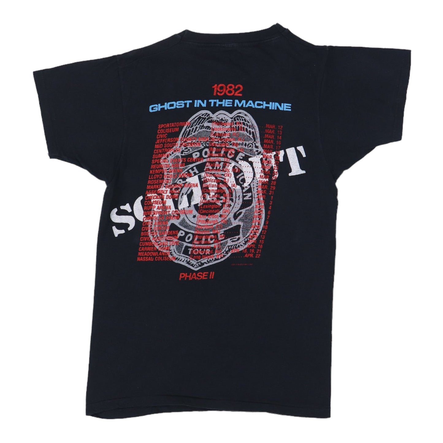 1982 The Police Ghost In The Machine Tour Shirt Style001