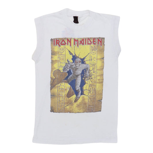 1985 Iron Maiden World Slavery Tour Sleeveless Shirt Style001