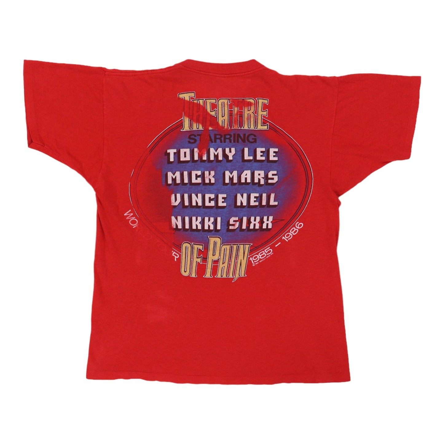 1985 Motley Crue Theatre Of Pain World Tour Shirt Style001