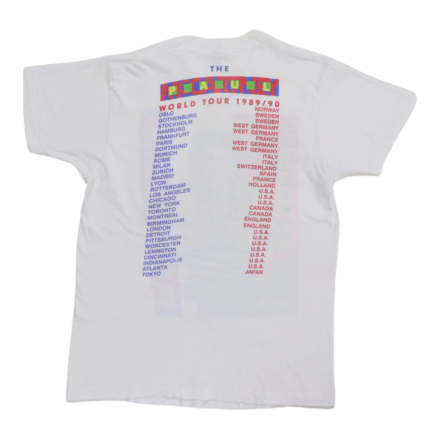 1989 Paul McCartney World Tour Shirt Style018