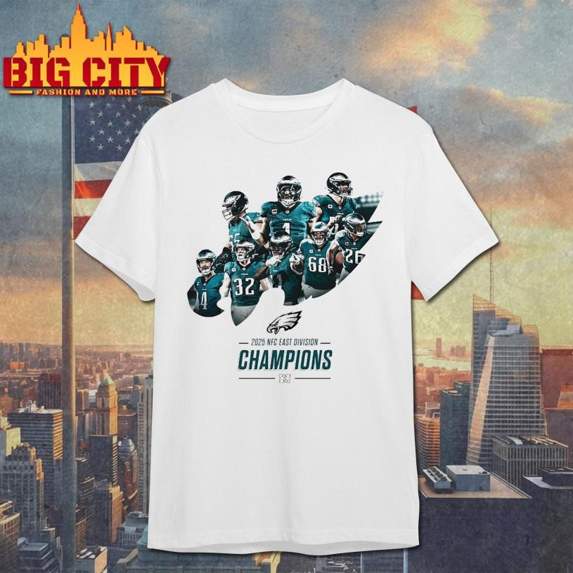 2025 Back To Back NFC East Champion Members in logo shirt