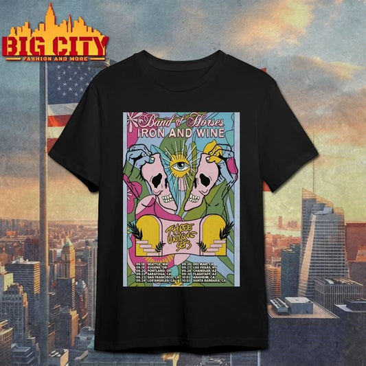 2025 Band Of Horses Iron And Wine Three Unique Set Poster Shirt