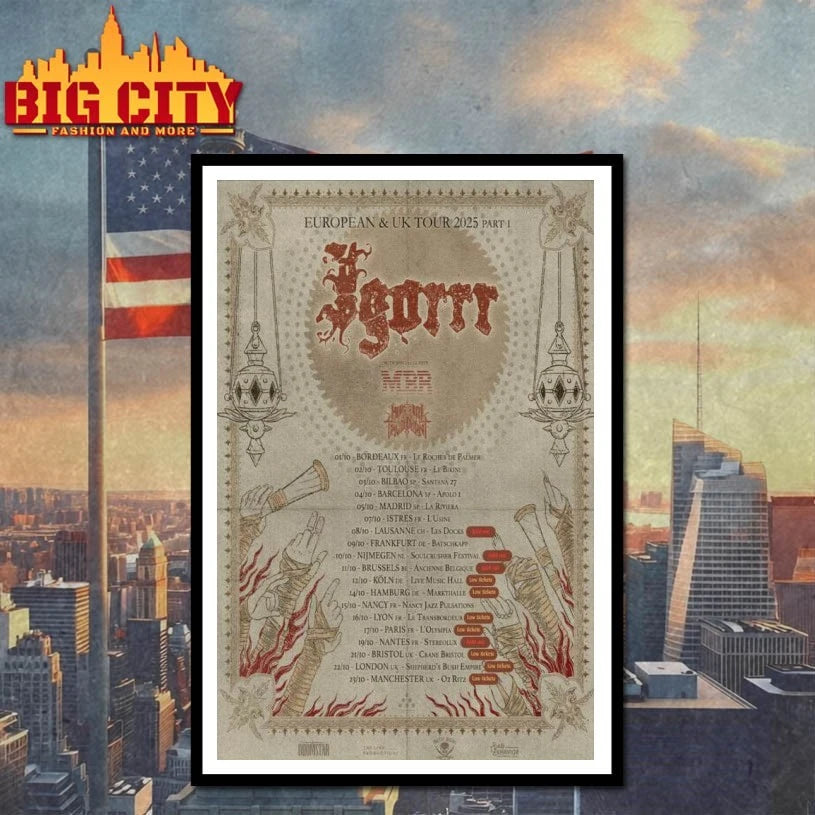 2025 Igorrr Tour EU + UK Poster shirts