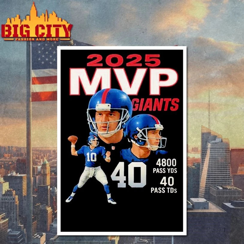 2025 MVP Giants 4900 Pass YDS 40 Pass TDs Shirt