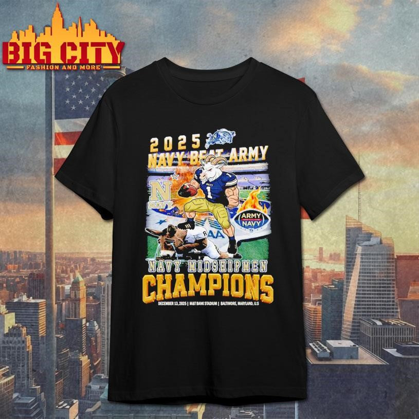 2025 Navy Beat Army Champions Navy Midshipmen Vintage Shirt