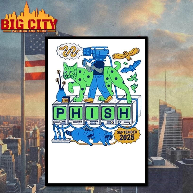 2025 Phish Bobcat Broadcast September Tour Shirt