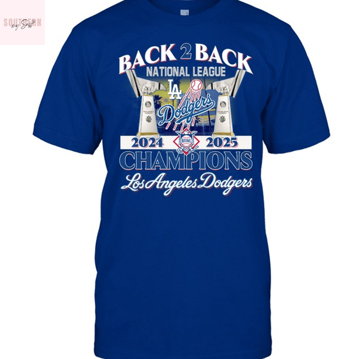 2025 National League Champions Los Angeles Dodgers Back 2 Back Unisex T-Shirt