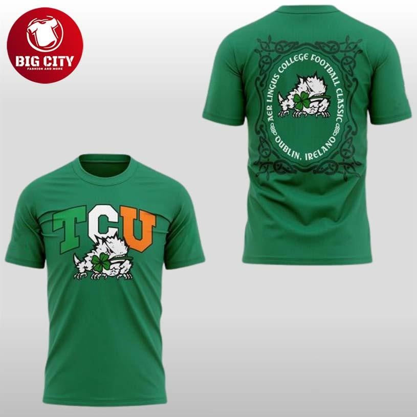 2026 TCU Horned Frogs x Irish Day Ireland Game Two Sided Shirt