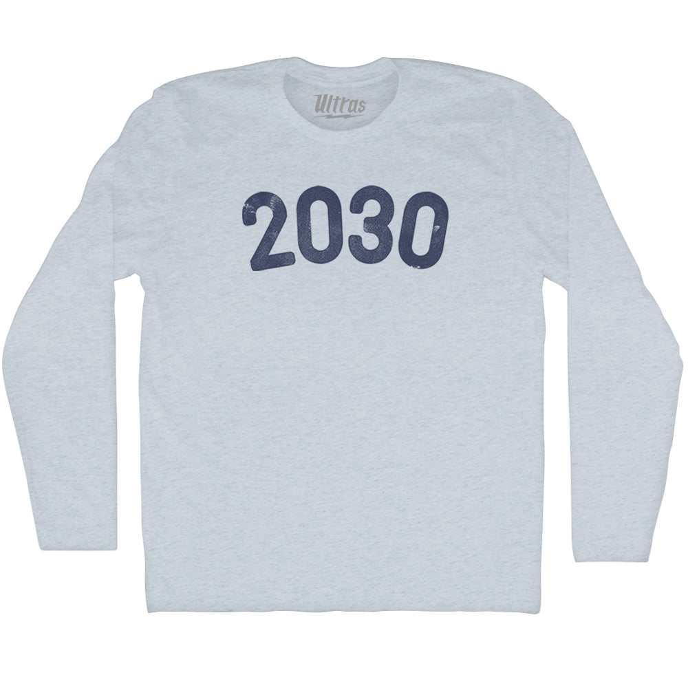 2030 Year Celebration Adult Tri-Blend Long Sleeve T-shirt Style003