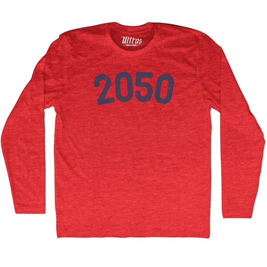 2050 Year Celebration Adult Tri-Blend Long Sleeve T-shirt Style001
